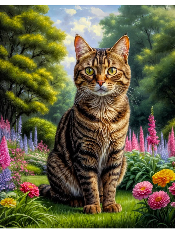 Brown Tabby Cat - Kitten Portrait Paintings