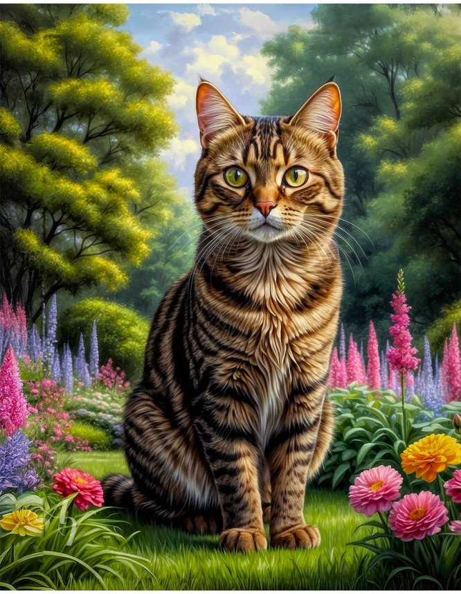 Brown Tabby Cat Portrait Paintings Brown Tabby Cat Portrait Paintings