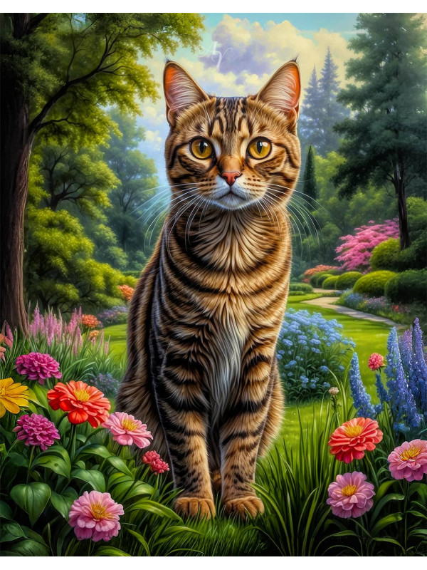 Brown Tabby Cat - Kitten Portrait Paintings
