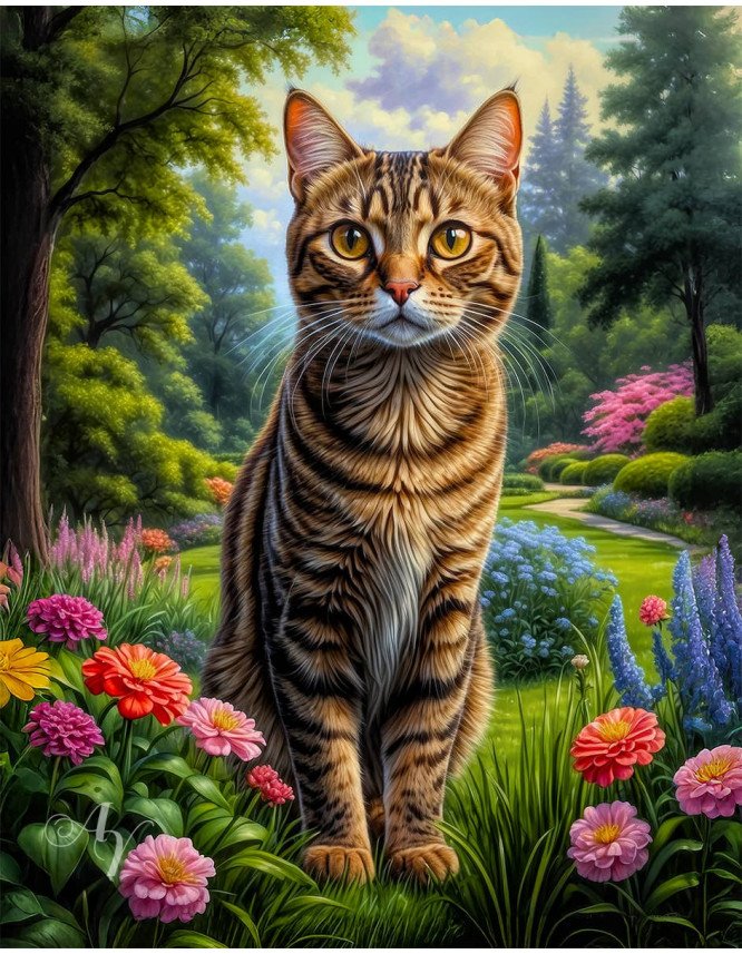 Brown Tabby Cat Portrait Paintings Brown Tabby Cat Portrait Paintings