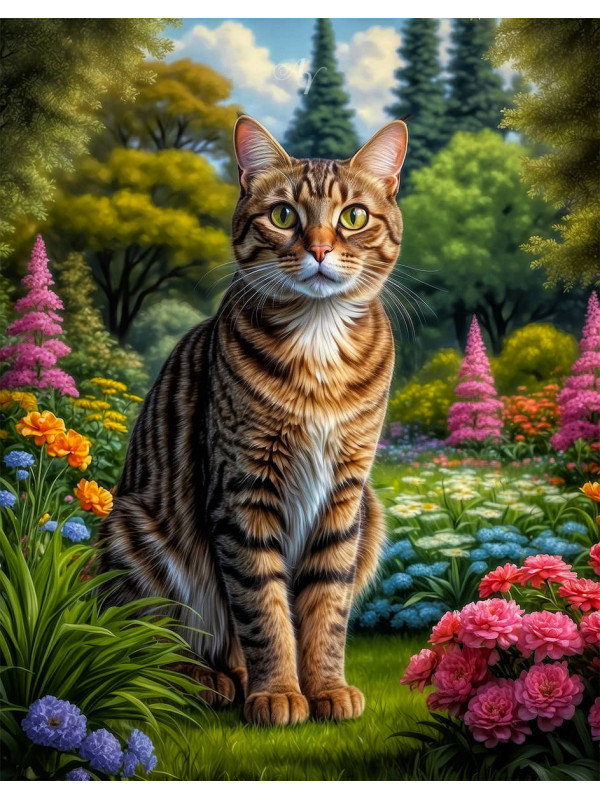 Brown Tabby Cat - Kitten Portrait Paintings