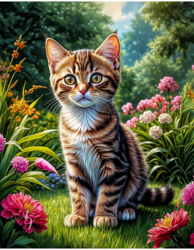 Brown Tabby Cat Portrait Paintings Brown Tabby Cat Portrait Paintings