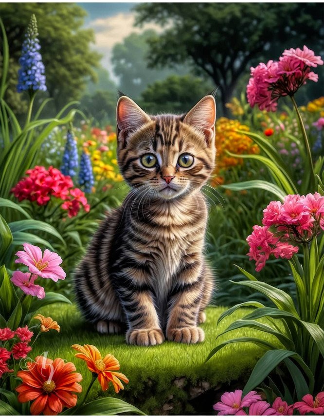 Brown Tabby Cat Portrait Paintings Brown Tabby Cat Portrait Paintings