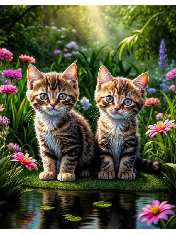 Brown Tabby Cat - Kitten Portrait Paintings