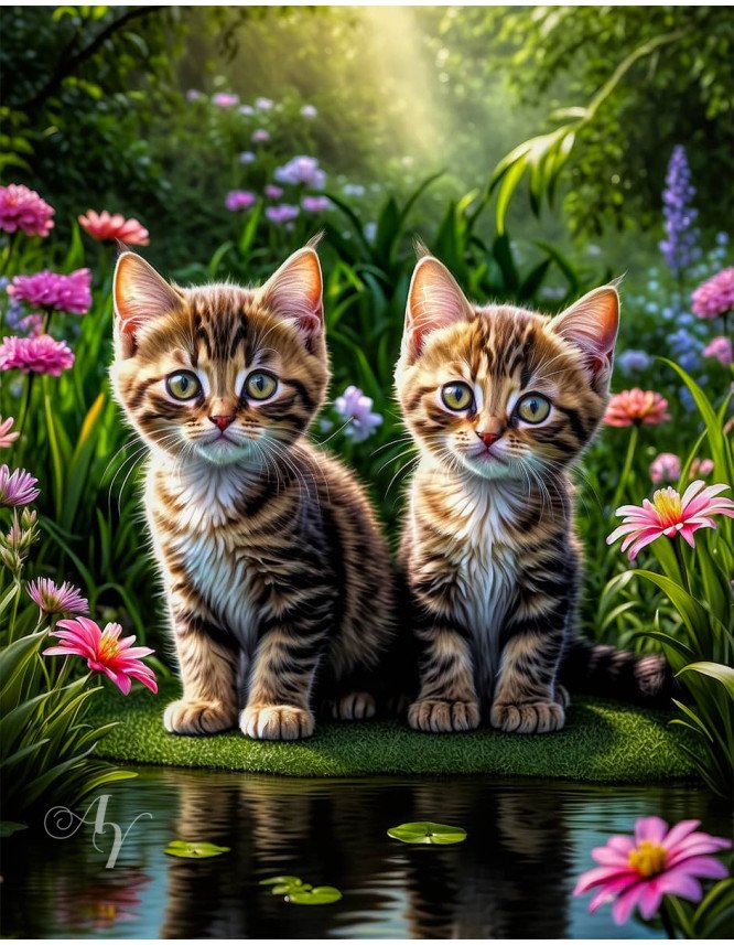 Brown Tabby Cat Portrait Paintings Brown Tabby Cat Portrait Paintings