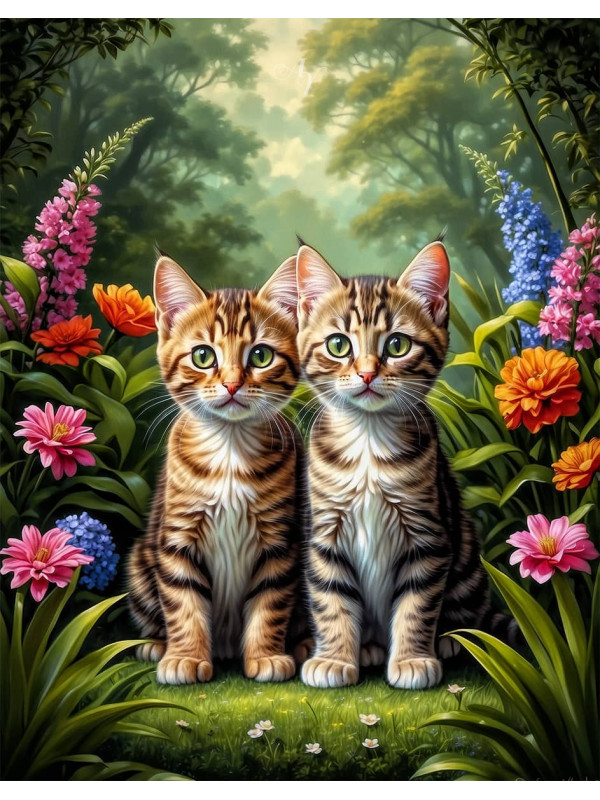 Brown Tabby Cat - Kitten Portrait Paintings