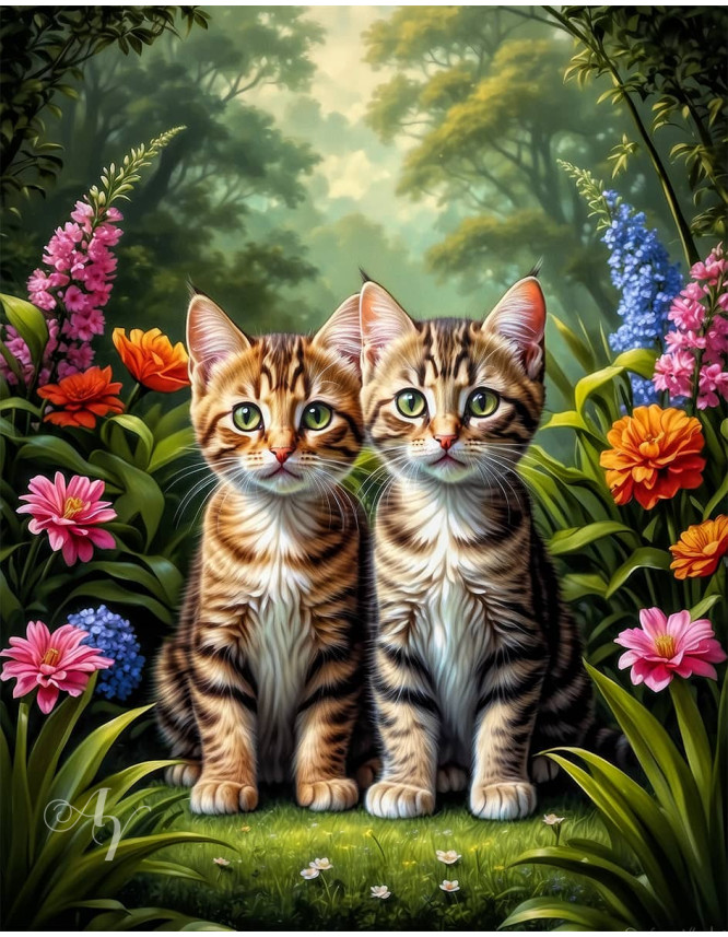 Brown Tabby Cat Portrait Paintings Brown Tabby Cat Portrait Paintings