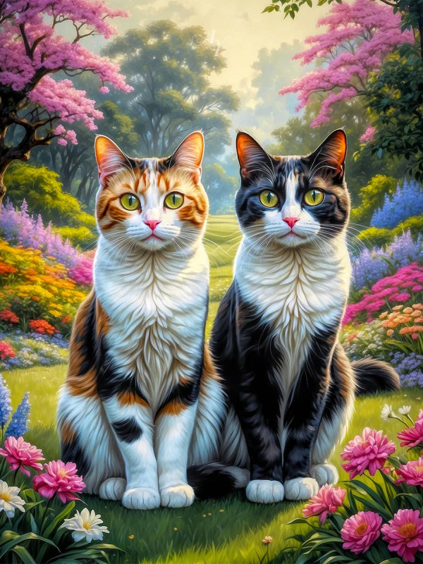 Calico Cat Portrait Paintings