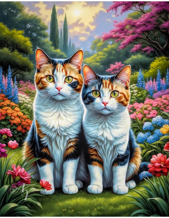 Calico Cat Portrait Paintings Calico Cat Portrait Paintings