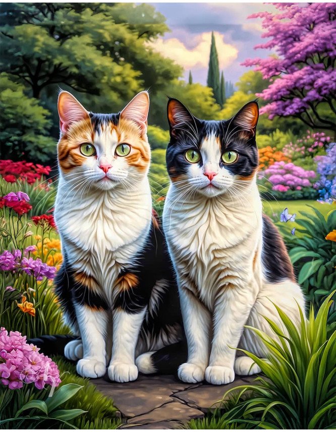Calico Cat Portrait Paintings Calico Cat Portrait Paintings