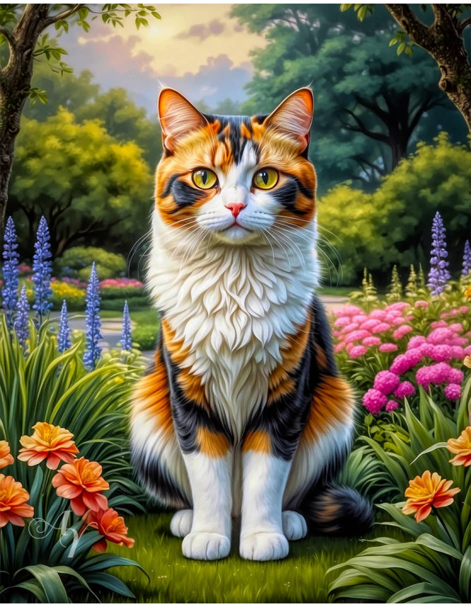 Calico Cat Portrait Paintings Calico Cat Portrait Paintings