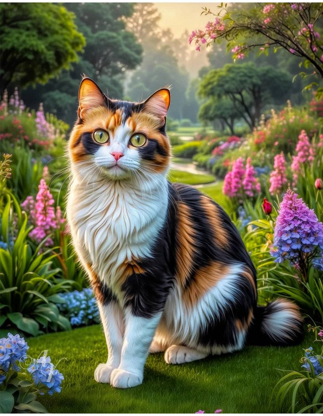 Calico Cat Portrait Paintings Calico Cat Portrait Paintings
