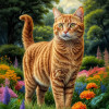 Orange Tabby Cat Portrait Paintings