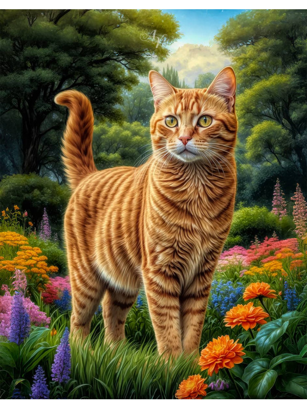 Orange Tabby Cat - Kitten Portrait Paintings