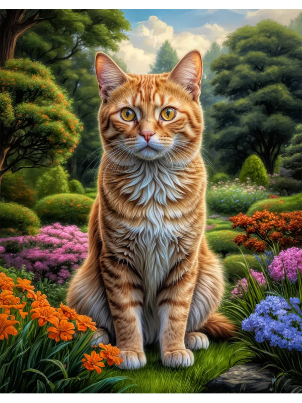 Orange Tabby Cat - Kitten Portrait Paintings