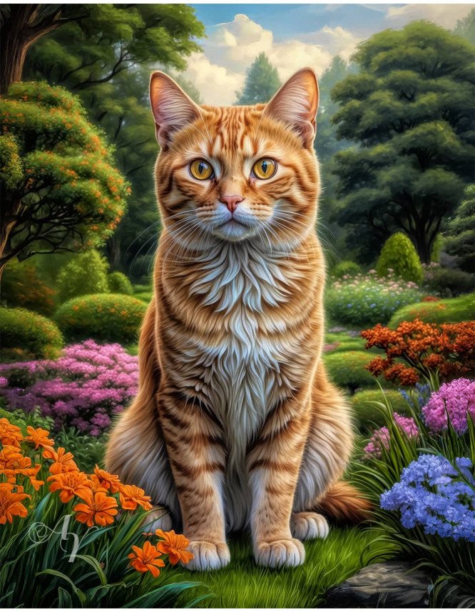 Orange Tabby Cat Portrait Paintings Orange Tabby Cat Portrait Paintings