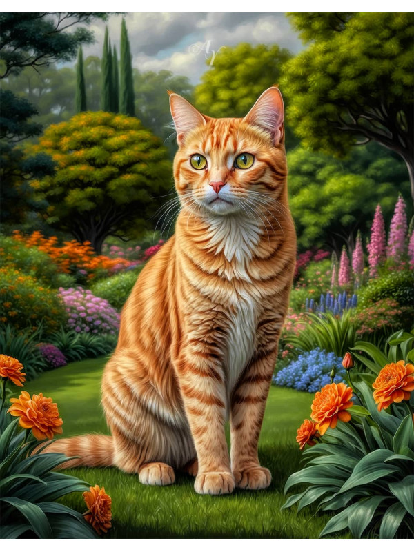 Orange Tabby Cat - Kitten Portrait Paintings