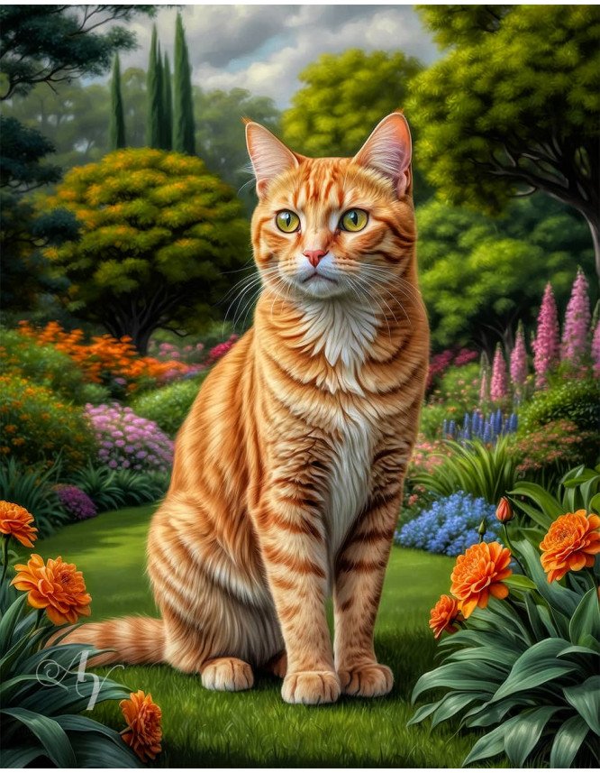 Orange Tabby Cat Portrait Paintings Orange Tabby Cat Portrait Paintings