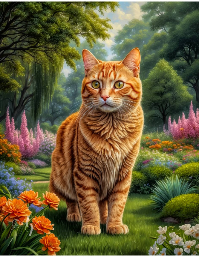Orange Tabby Cat Portrait Paintings Orange Tabby Cat Portrait Paintings