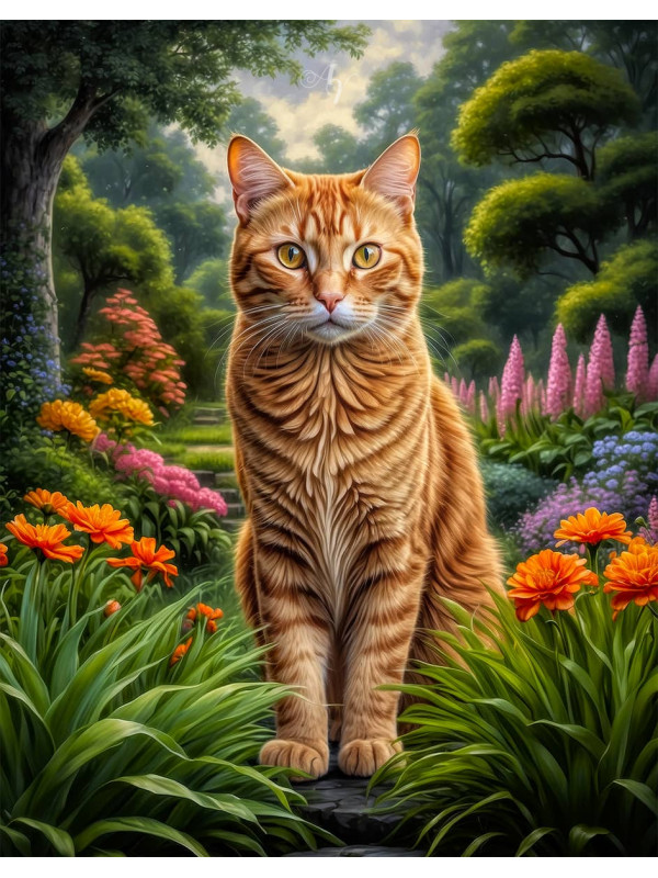 Orange Tabby Cat - Kitten Portrait Paintings
