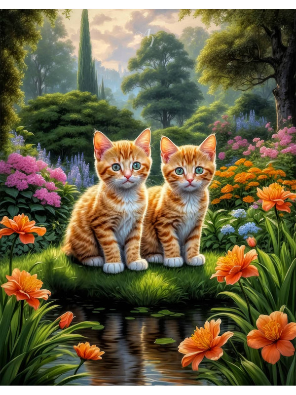 Orange Tabby Cat - Kitten Portrait Paintings
