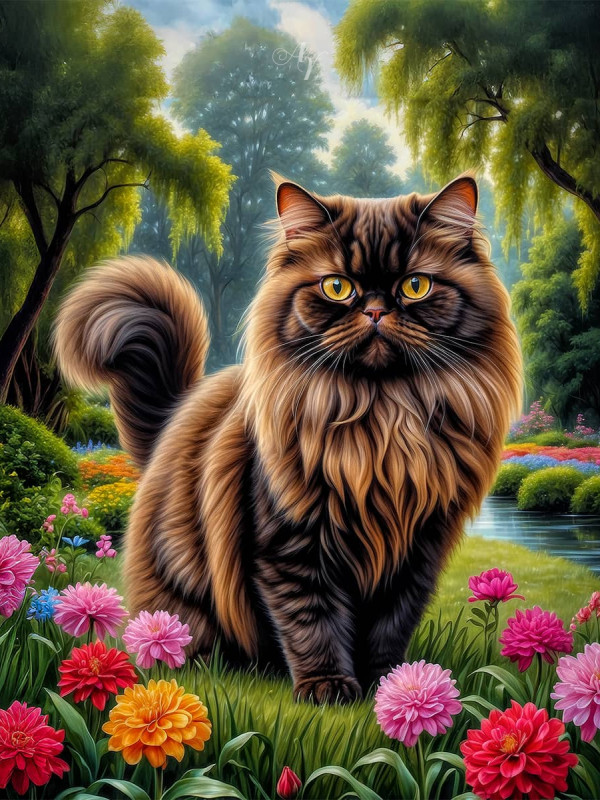 Persian Cat Portrait Paintings