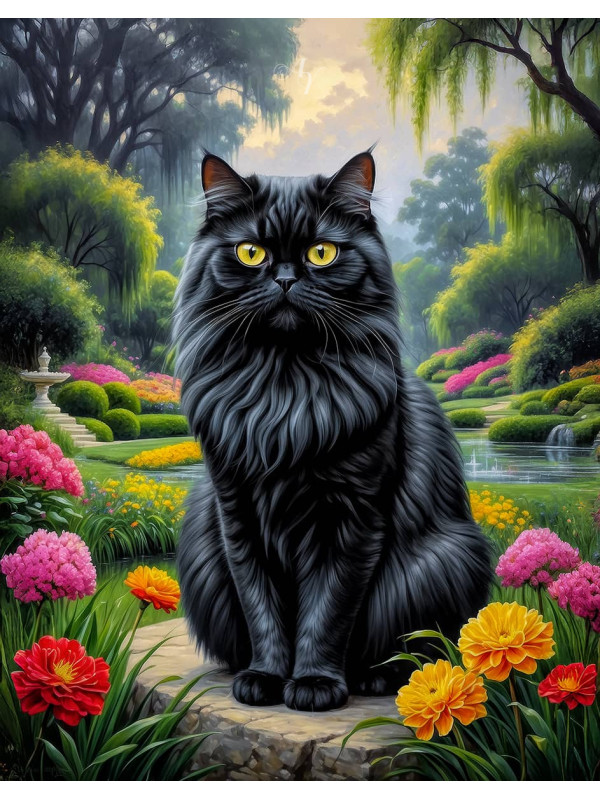 Persian Cat and Kitten Portrait Paintings