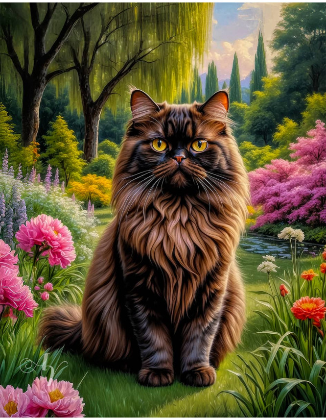 Persian Cat Portrait Paintings Persian Cat Portrait Paintings