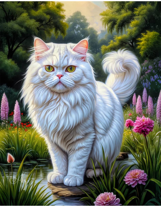 Persian Cat Portrait Paintings