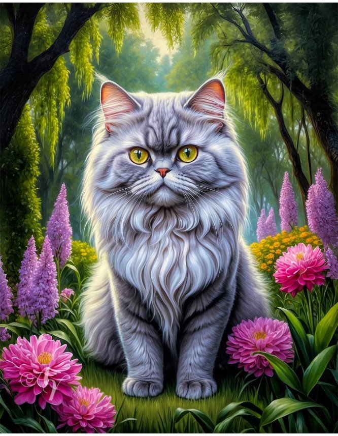 Persian Cat Portrait Paintings Persian Cat Portrait Paintings
