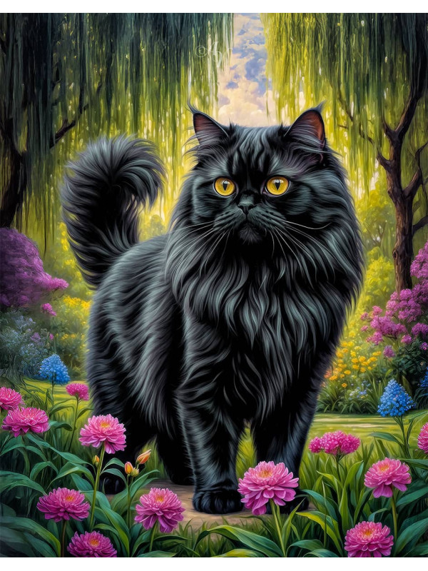 Persian Cat and Kitten Portrait Paintings