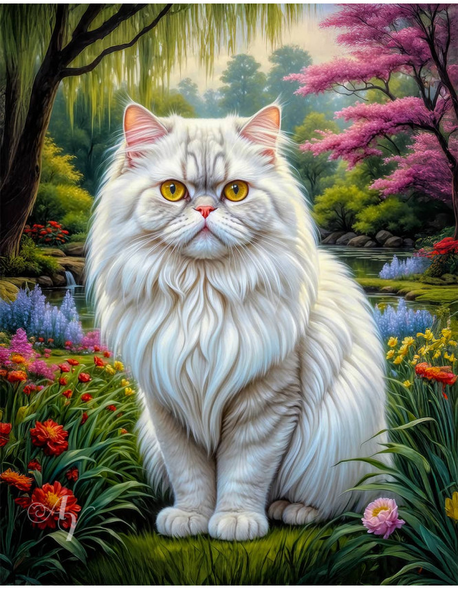 Persian Cat Portrait Paintings