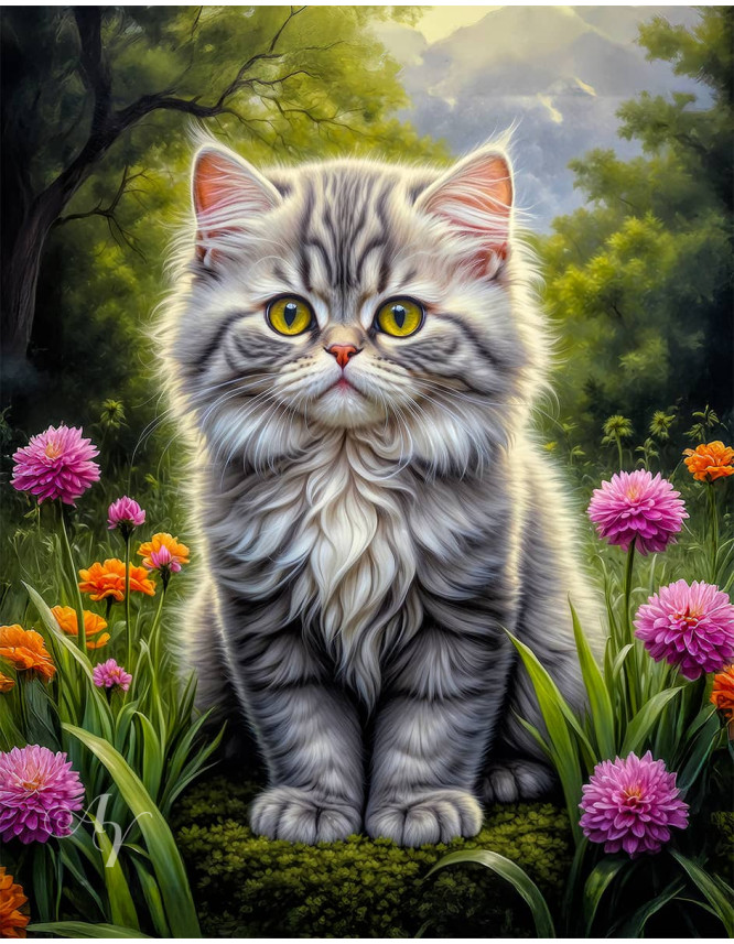 Persian Cat Portrait Paintings Persian Cat Portrait Paintings