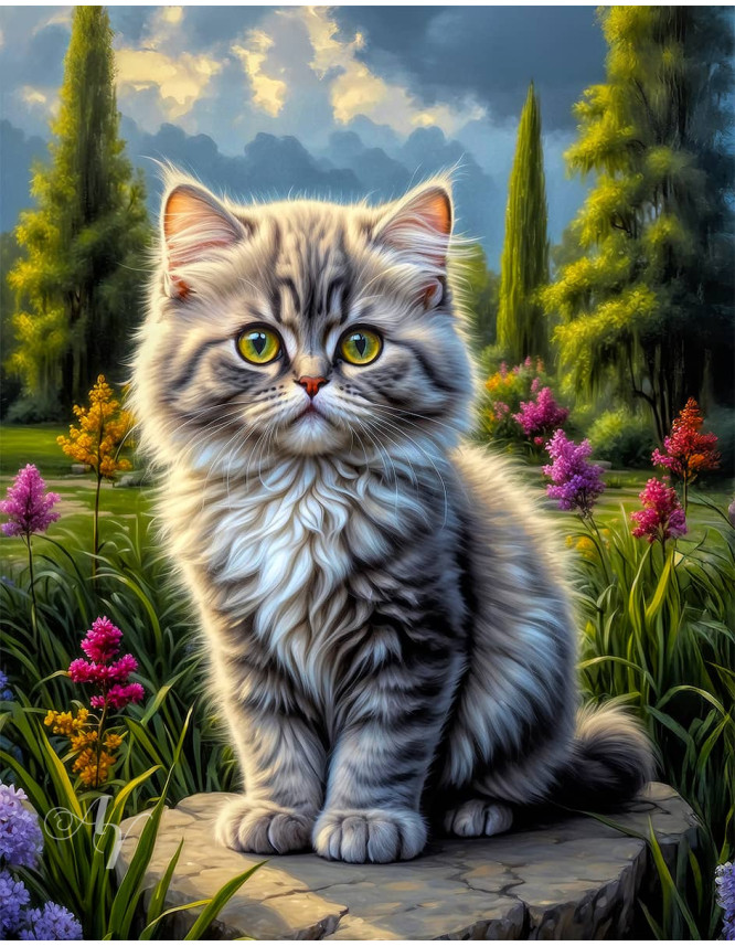 Persian Cat Portrait Paintings Persian Cat Portrait Paintings