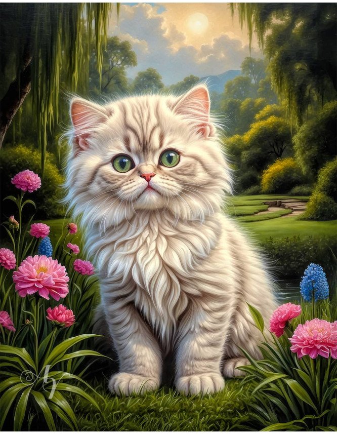 Persian Cat Portrait Paintings Persian Cat Portrait Paintings