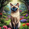Siamese Cat Portrait Paintings