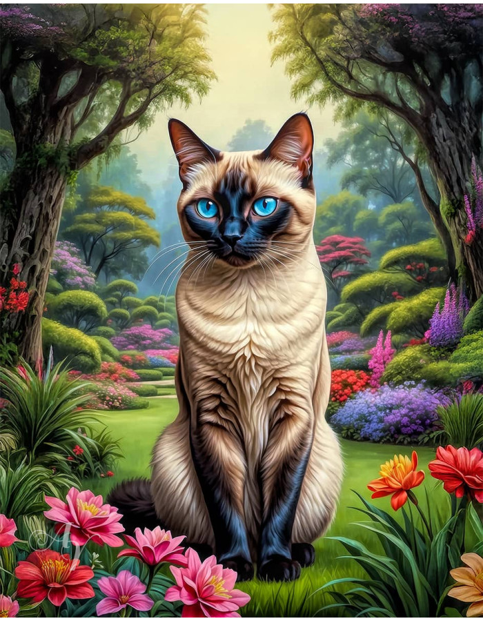 Siamese Cat Portrait Paintings