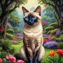 Siamese Cat Portrait Paintings
