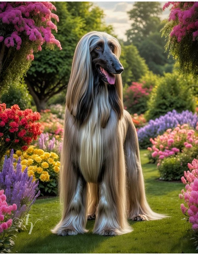 Afghan Hound Dog Portrait Paintings Afghan Hound Dog Portrait Paintings