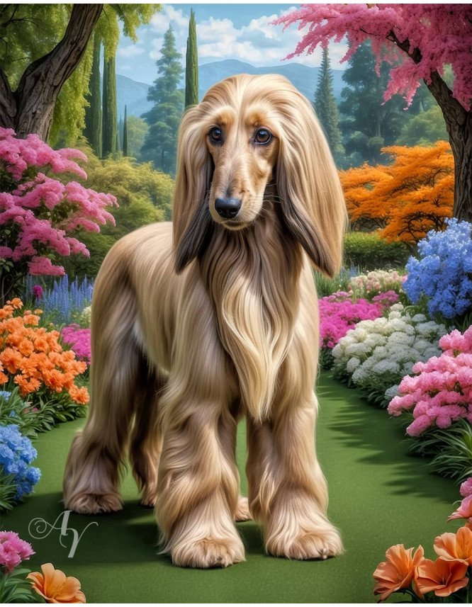 Afghan Hound Dog Portrait Paintings Afghan Hound Dog Portrait Paintings