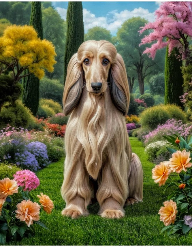 Afghan Hound Dog Portrait Paintings Afghan Hound Dog Portrait Paintings