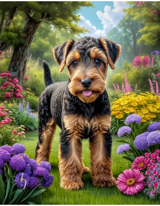 Airedale Terrier Dog Portrait Paintings Airedale Terrier Dog Portrait Paintings