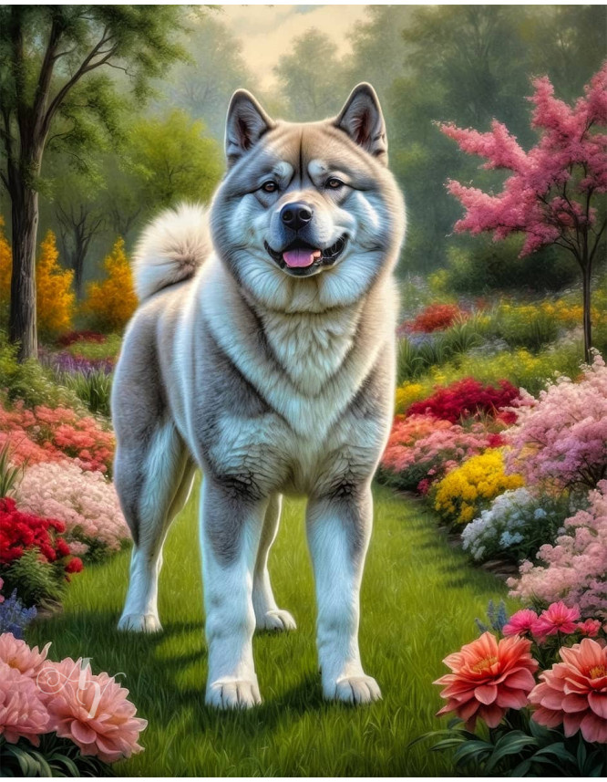 Akita Dog Portrait Paintings Akita Dog Portrait Paintings