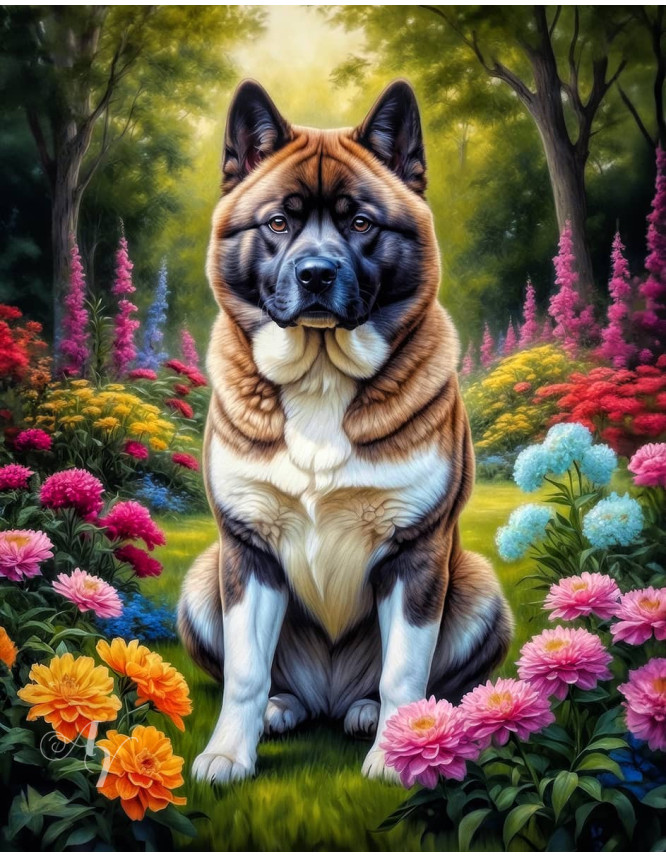 Akita Dog Portrait Paintings Akita Dog Portrait Paintings