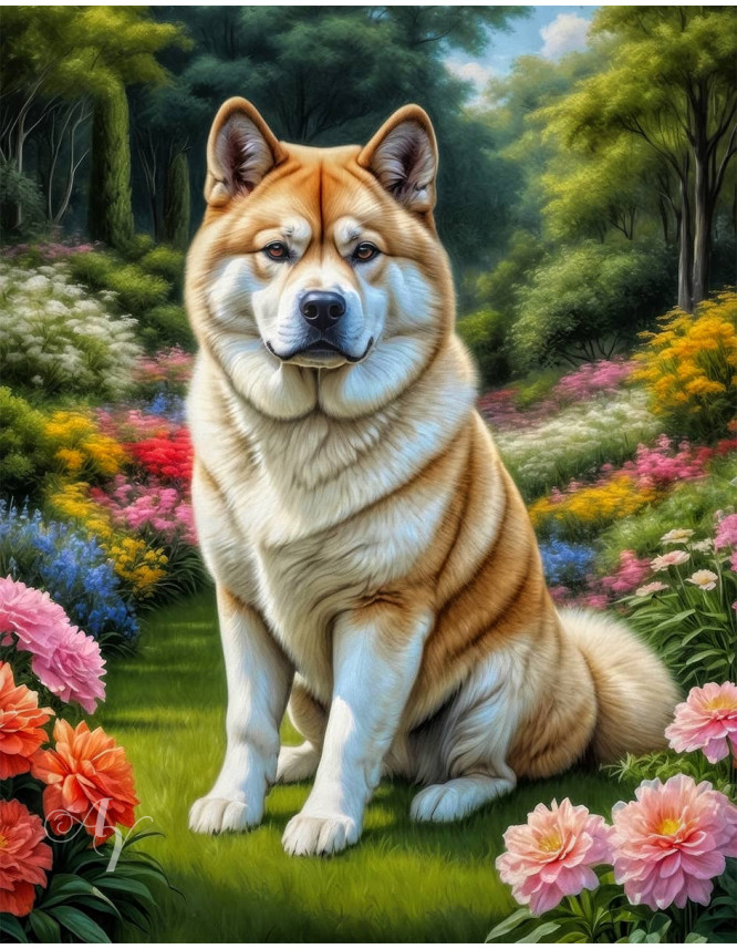 Akita Dog Portrait Paintings Akita Dog Portrait Paintings
