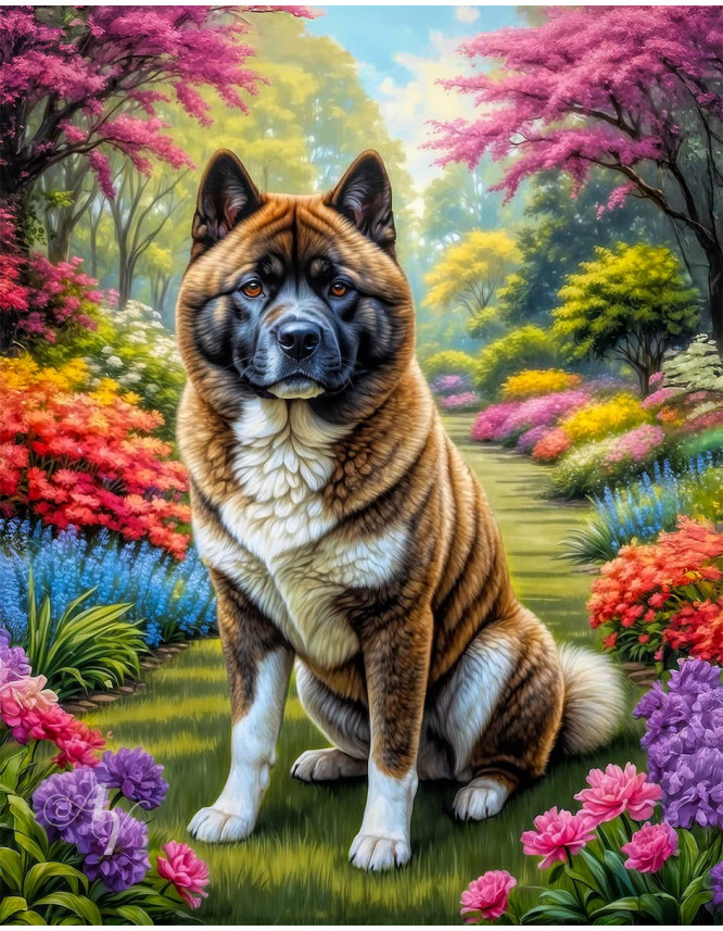 Akita Dog Portrait Paintings Akita Dog Portrait Paintings