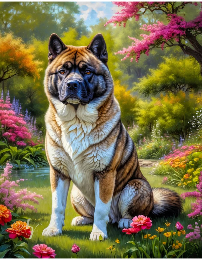Akita Dog Portrait Paintings Akita Dog Portrait Paintings