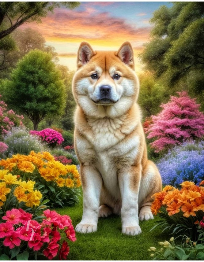 Akita Dog Portrait Paintings Akita Dog Portrait Paintings