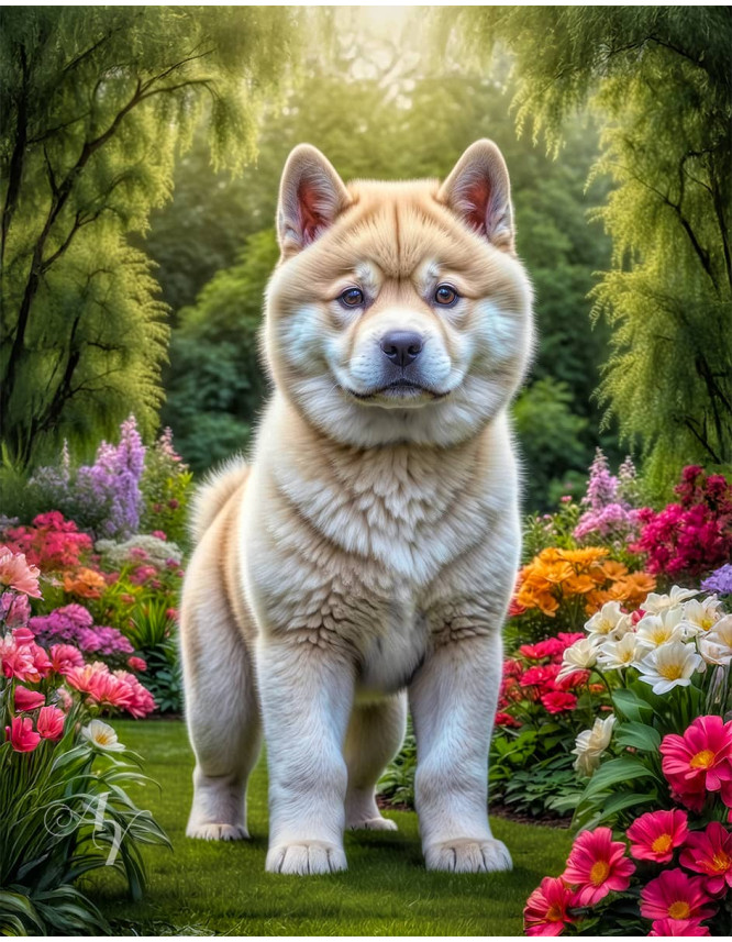 Akita Dog Portrait Paintings Akita Dog Portrait Paintings