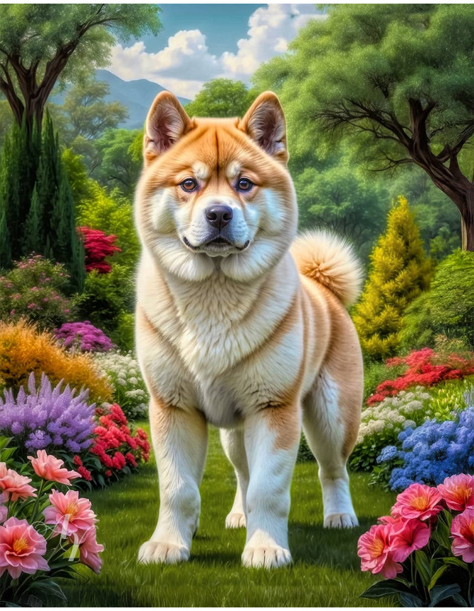 Akita Dog Portrait Paintings Akita Dog Portrait Paintings